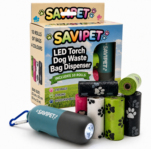 Dispensador de Bolsas de Caca con Linterna LED