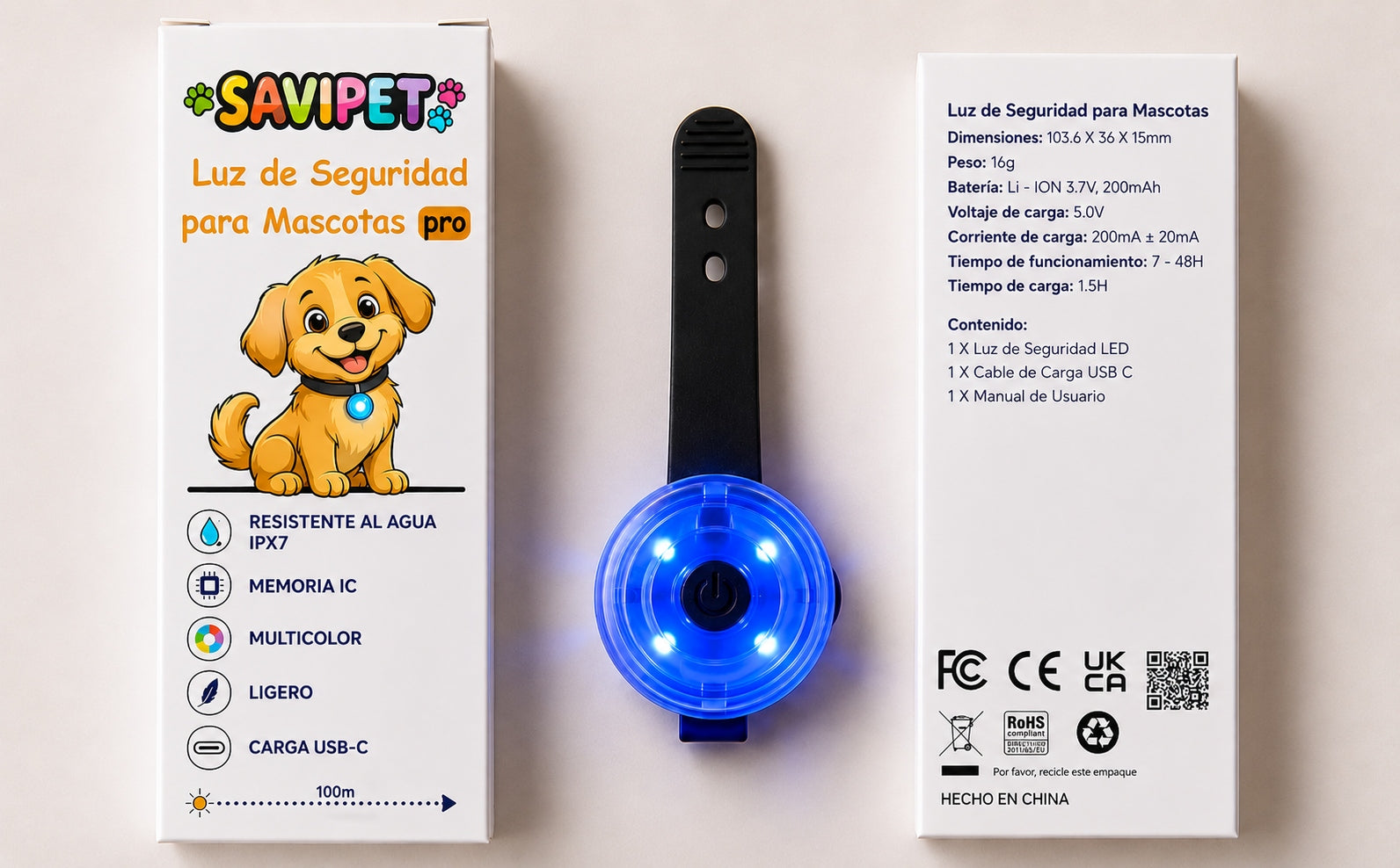 Luz de Seguridad para Mascotas